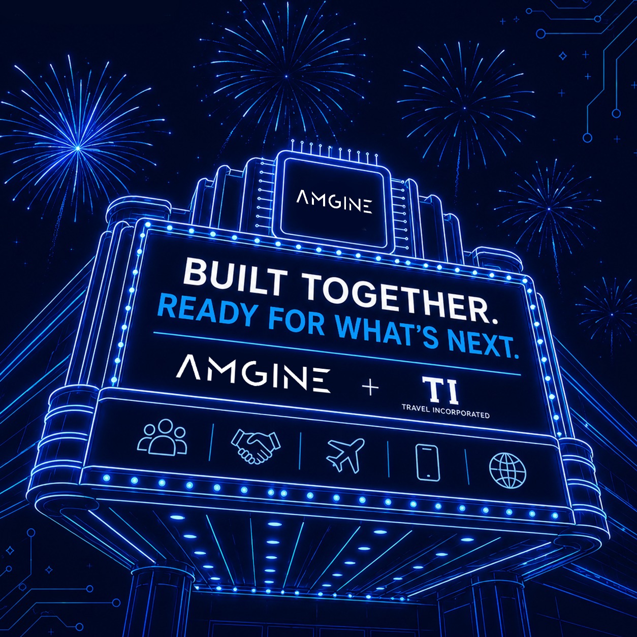 AMGINE and Travel Incorporated partnership visual